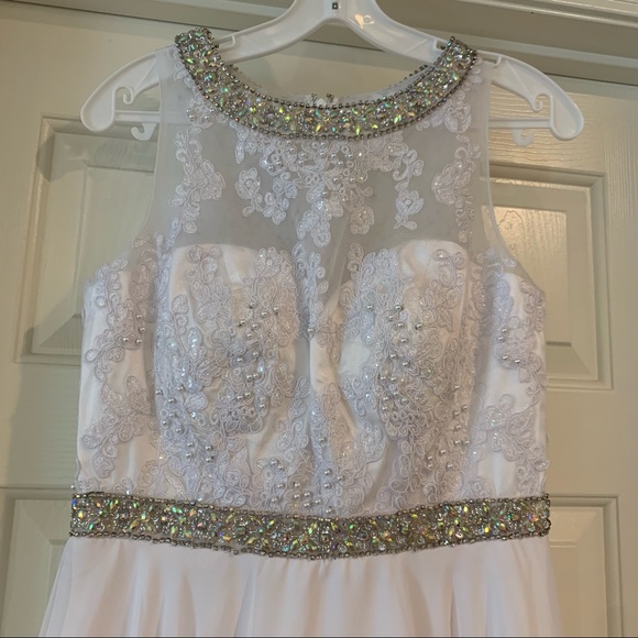 NWT S White Formal Short Dress - Picture 2 of 7